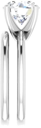 Platinum  8.8 mm Round Solitaire Engagement Ring Mounting (9)