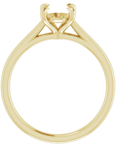 18K Yellow  8x6 mm Oval Solitaire Engagement Ring Mounting (2)