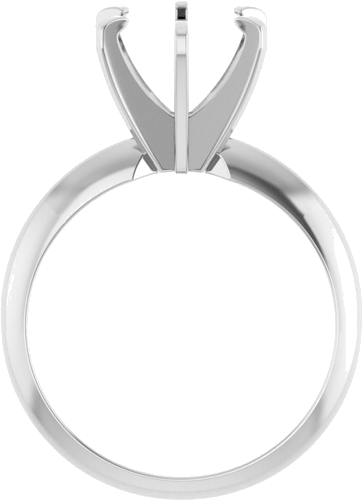 14K White 8.2 mm Round Engagement Ring Mounting (2)
