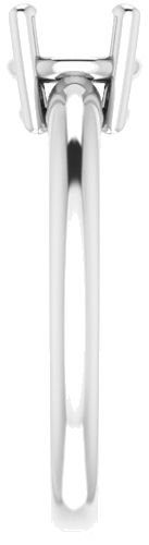 14K White 6.5 mm Round Engagement Ring Mounting (4)