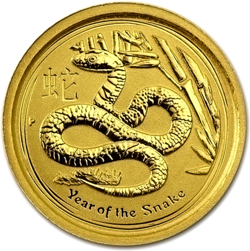 2013 Gyvatės metai Australija 1/10 oz auksinė moneta (1)