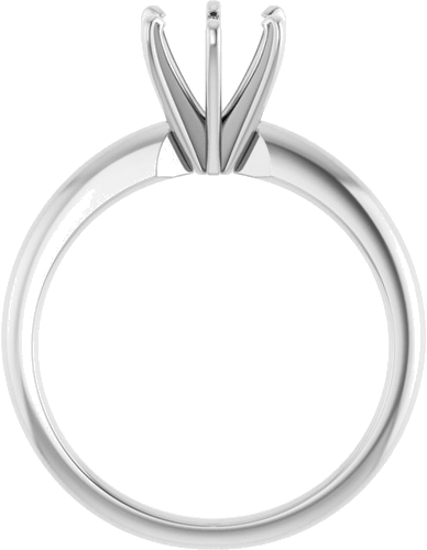 14K White 6.5 mm Round 6-Prong Solitaire Ring Mounting (2)