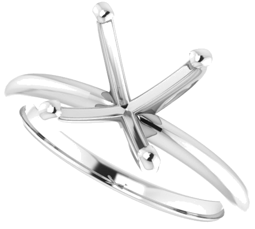 Platinum  11x9 mm Oval Solitaire Engagement Ring Mounting (5)