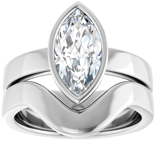 14K White 12x6 mm Marquise Solitaire Engagement Ring Mounting (8)