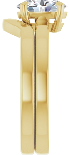 14K Yellow 8x6 mm Oval Solitaire Engagement Ring Mounting (9)