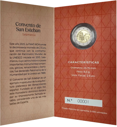 2025 Испания Старата част на Саламанка 2 евро монета пруф качество (5)
