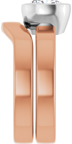 14K Rose White 7 mm Cushion Solitaire Engagement Ring Mounting (9)