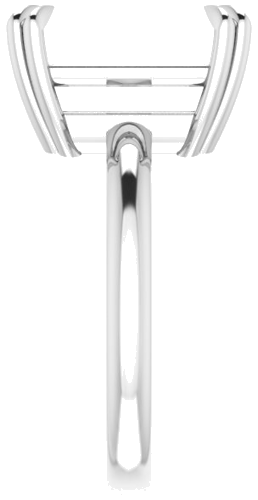 Platinum 12x10 mm Emerald Solitaire Engagement Ring Mounting (4)