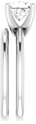 Sužadėtuvių Žiedas „Solitaire“ 585 Baltojo Aukso Square 6mm (9)