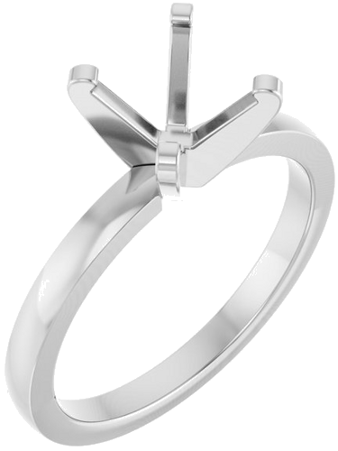 Sužadėtuvių Žiedas „Solitaire“ 585 Baltojo Aukso Round 7.6mm (1)