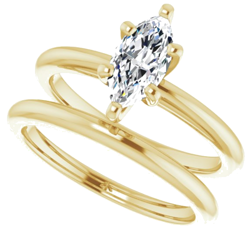 14K Yellow  9x4.5 mm Marquise Solitaire Engagement Ring Mounting (10)