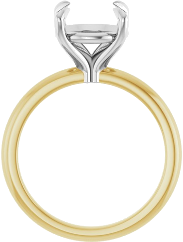 Sužadėtuvių Žiedas 585 Baltojo Ir Geltonojo Aukso Round 10mm (2)