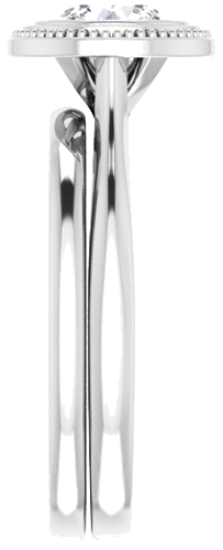 14K White 6.5 mm Round  Solitaire Engagement Ring Mounting (9)