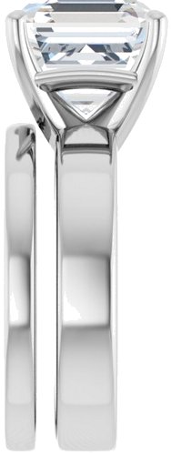 Sužadėtuvių Žiedas „Solitaire“ 585 Baltojo Aukso Asscher 10mm (9)