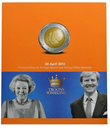 Albumas Olandijos 2 x euro monetų rinkiniams ir proginei 2-jų eurų monetai (5)
