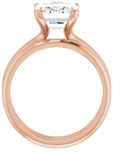 Sužadėtuvių Žiedas „Solitaire“ 417 Rožinis Aukso Emerald 10mm x 8mm (7)