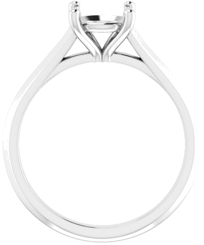 14K White 7.4 mm Round Solitaire Engagement Ring Mounting (2)