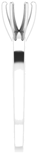 14K White 4.2-4.9 mm Round 6-Prong Solitaire Engagement Ring Mounting (4)
