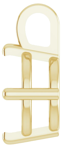 14K Yellow 8.5 mm Round 4-Prong Pendant Mounting (3)