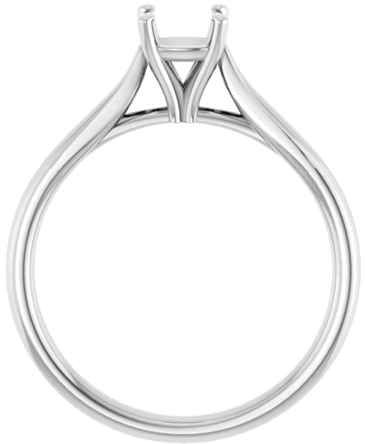 14K White 5 mm Cushion Engagement Ring Mounting (2)