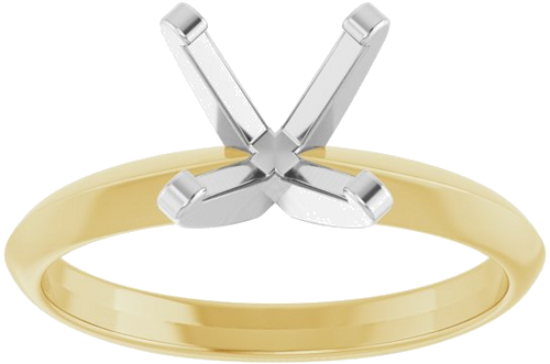 Sužadėtuvių Žiedas „Solitaire“ 585 Baltojo Ir Geltonojo Aukso Round 7.6mm (3)