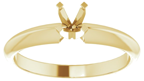 14K Yellow 4.0-4.1 mm Round 4-Prong Light Solitaire Ring Mounting (3)