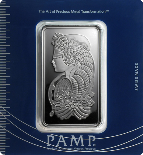 100 гр. Сребърно кюлче Lady Fortune PAMP (1)