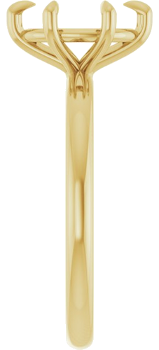 14K Yellow 9x7 mm Oval Solitaire Engagement Ring Mounting (4)