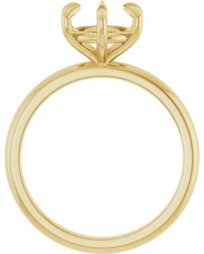 14K Yellow 8 mm Round Solitaire Engagement Ring Mounting (2)