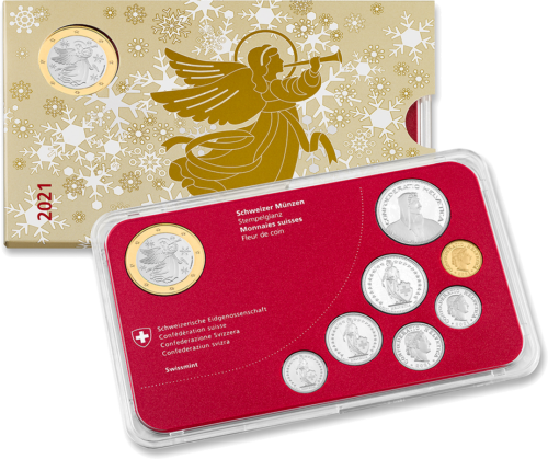2021 Switzerland (Helvetia Angel) BU Francs coin set (1)