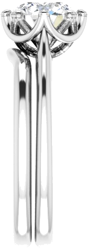 14K White 7.4 mm Round Solitaire Engagement Ring Mounting (9)