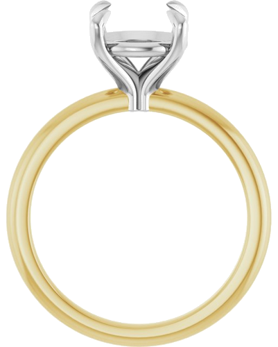 14K Yellow White 8.8 mm Round Solitaire Engagement Ring Mounting (2)