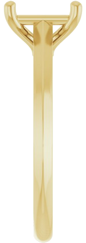 14K Yellow 7x5 mm Emerald Solitaire Engagement Ring Mounting (4)