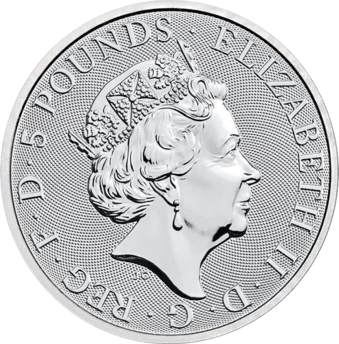 2 oz Tiudorų (Tudor) Beauforto Ožys 2023 Didžioji Britanija sidabrinė moneta (2)