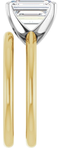 14K Yellow   Platinum 9x7 mm Emerald Solitaire Engagement Ring Mounting (9)