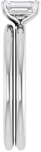 Sužadėtuvių Žiedas „Solitaire“ 585 Baltojo Aukso Emerald 6mm x 4mm (9)