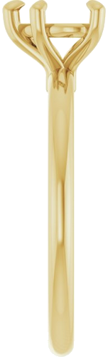 Sužadėtuvių Žiedas 585 Geltonojo Aukso Heart Shape 6mm (4)