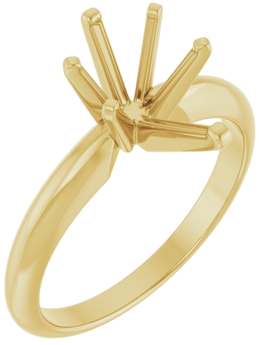 14K Yellow 10.5x6.5 mm Pear Heavy 6-Prong Engagement Ring Mounting (1)