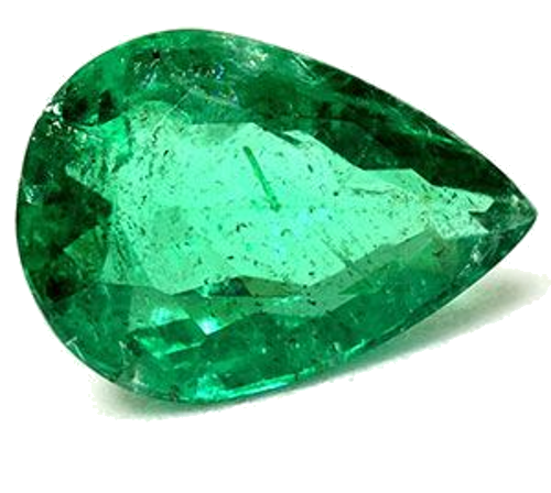 2.5 carat GREEN Pear Smaragdas (1)