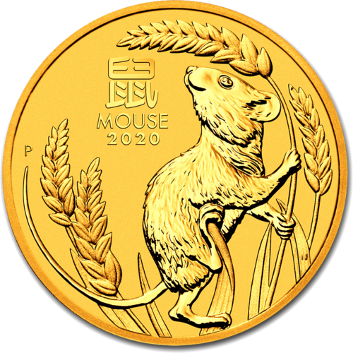 1/10 oz Pelės metai 2020 Australija auksinė moneta (1)