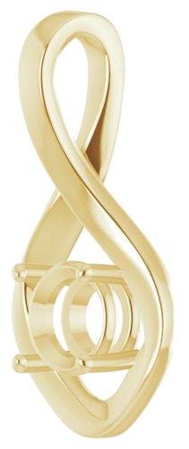 Pakabukas „Infinity-Inspired“ 585 Geltonojo Aukso Round 6mm (2)