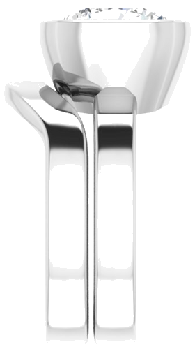 Sužadėtuvių Žiedas „Solitaire“ 585 Baltojo Aukso Cushion 10mm (9)