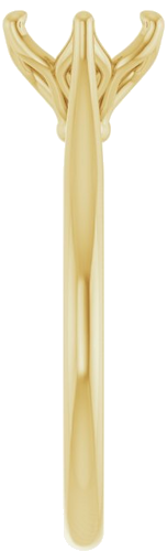 Sužadėtuvių Žiedas „Solitaire“ 585 Geltonojo Aukso Round 7mm (4)