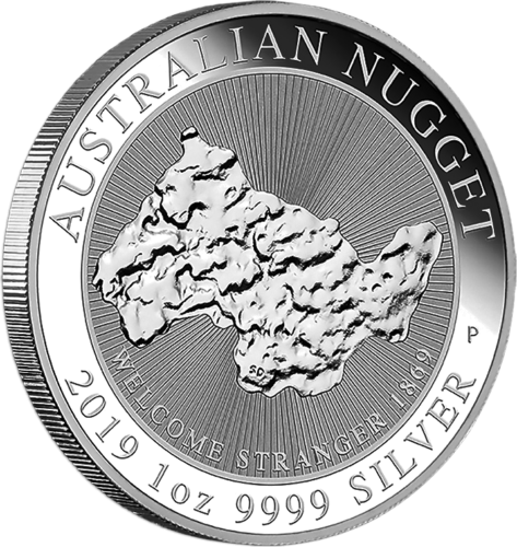 1 oz Самородок 2019 Австралия серебряная монета (1)