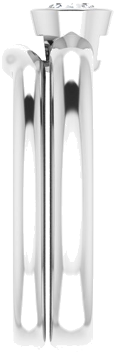 Sužadėtuvių Žiedas „Bezel-Set Solitaire“ 585 Baltojo Aukso Round 4.4mm (9)