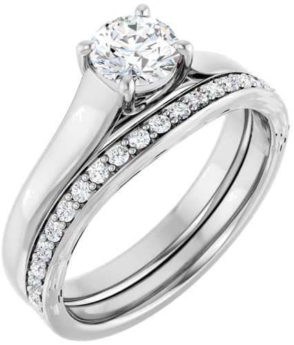 14K White 5.2 mm Round Solitaire Engagement Ring Mounting (6)