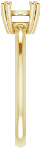 14K Yellow 6.5 mm Round Solitaire Engagement Ring Mounting (4)