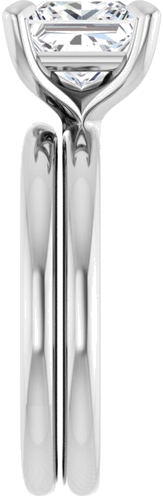 14K White  7x7 mm Square Solitaire Engagement Ring Mounting (9)