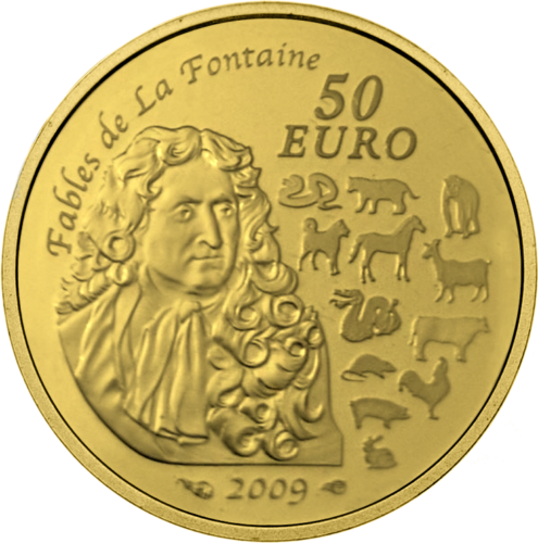 Златна монета от 50 евро „Година на бика“ от 2009 г., Франция (2)