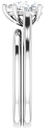 14K White  8x6 mm Pear Solitaire Engagement Ring Mounting (9)